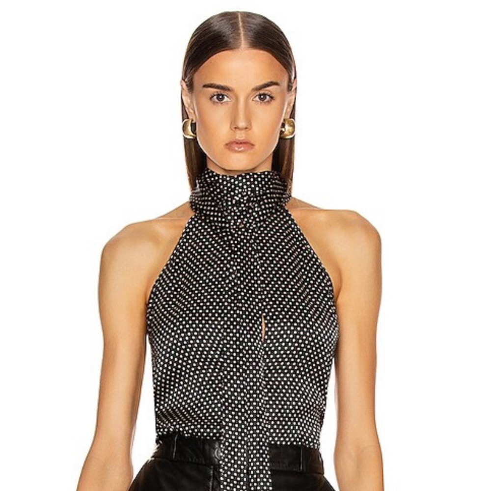 Niki Lotan “look alike” top. Black & Ivory Dots. Size XS